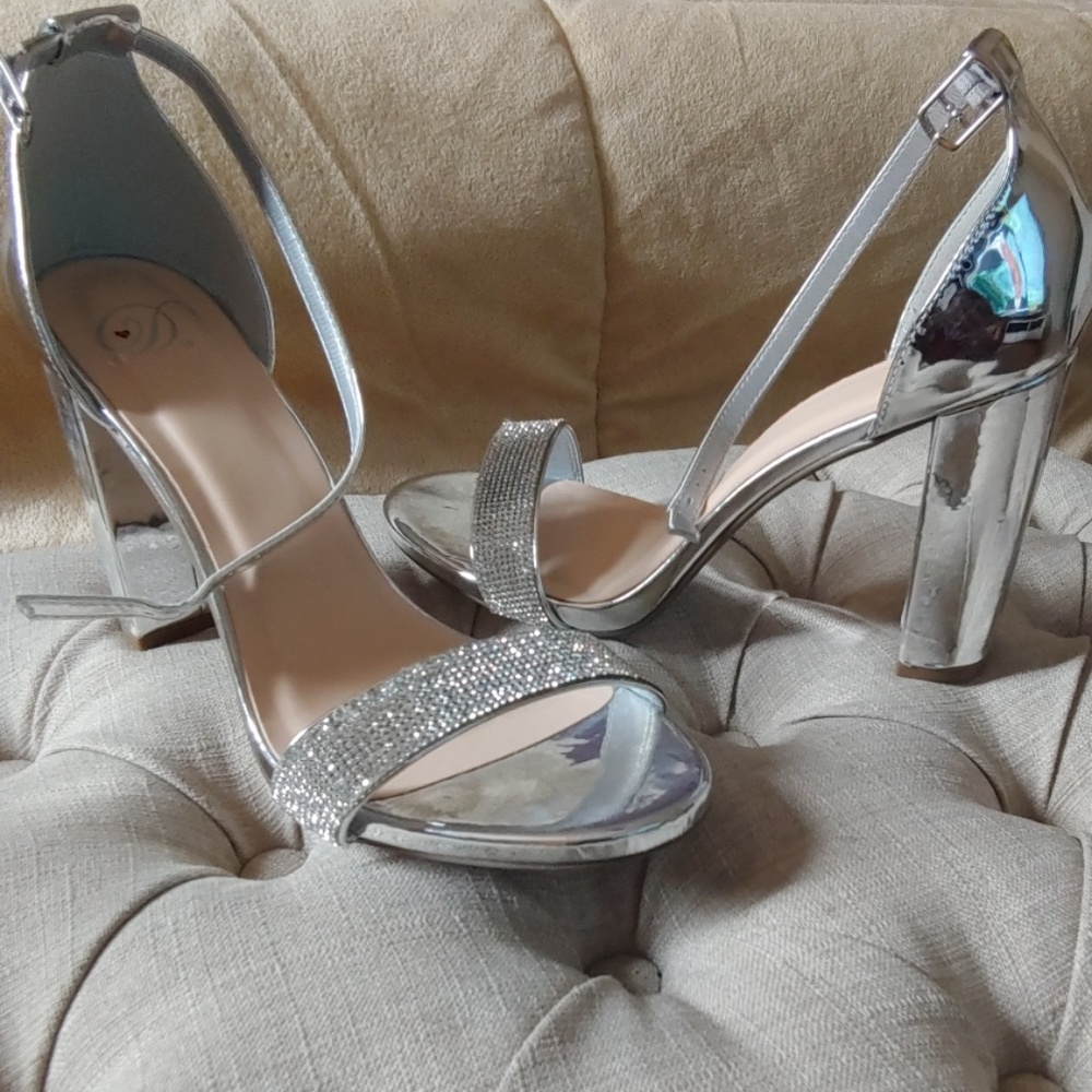 Silver Rhinestone Heels - Picture 3 of 3